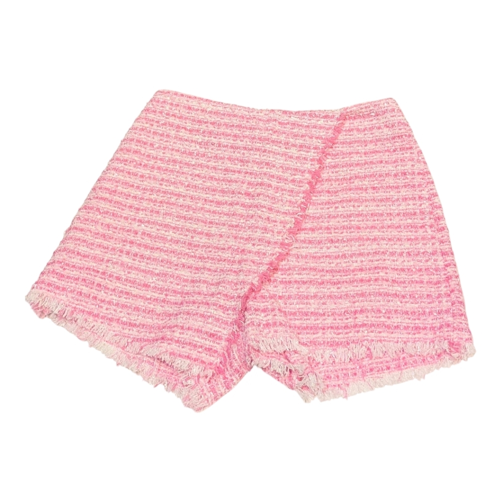 Pink Lily Pink Tweed Skort Shorts